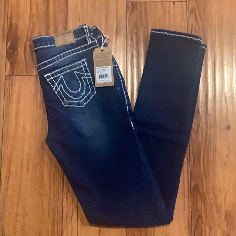 NWT True Religion Girls Blue Jeans Sz 16